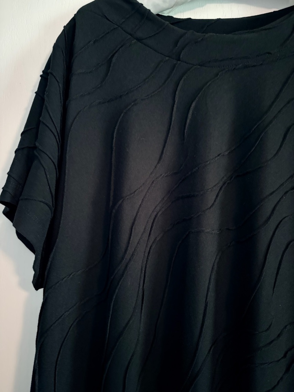 Southern Lady Black Textured Midi Dress